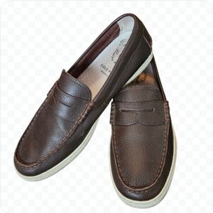 Cole Haan Brown Leather Preppy Penny Loafers Sz 12